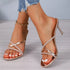 'Betony' Strapless Slip-On Stiletto Heels - Celes Fashion